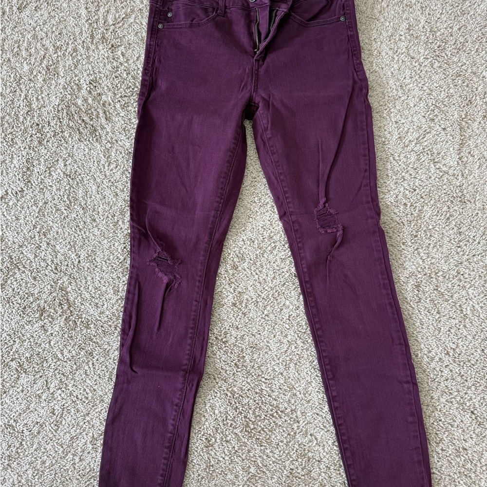 Harper Deep Plum Skinny Jeans